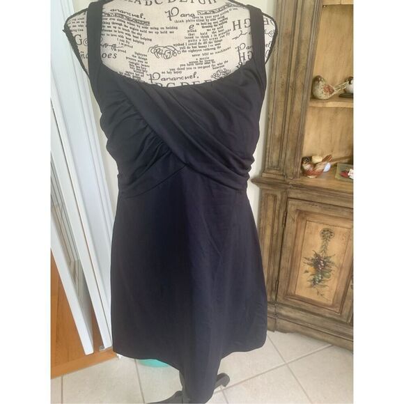 Lands End Tankini Top Dress Crossover Black - Picture 9 of 9